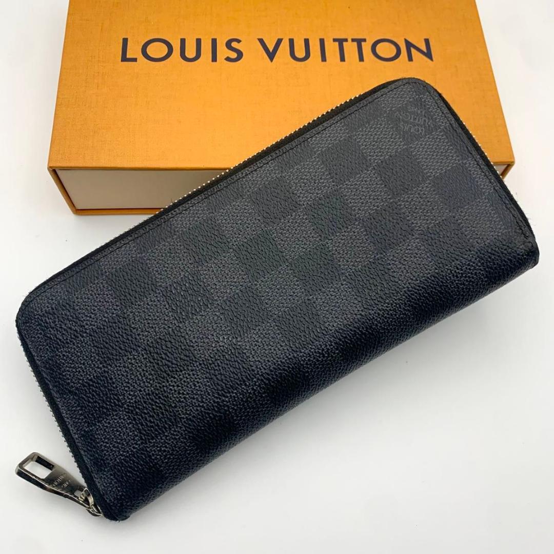 鑑定済み ルイヴィトン ダミエグラフィット ジッピーウォレット ヴェルティカル
