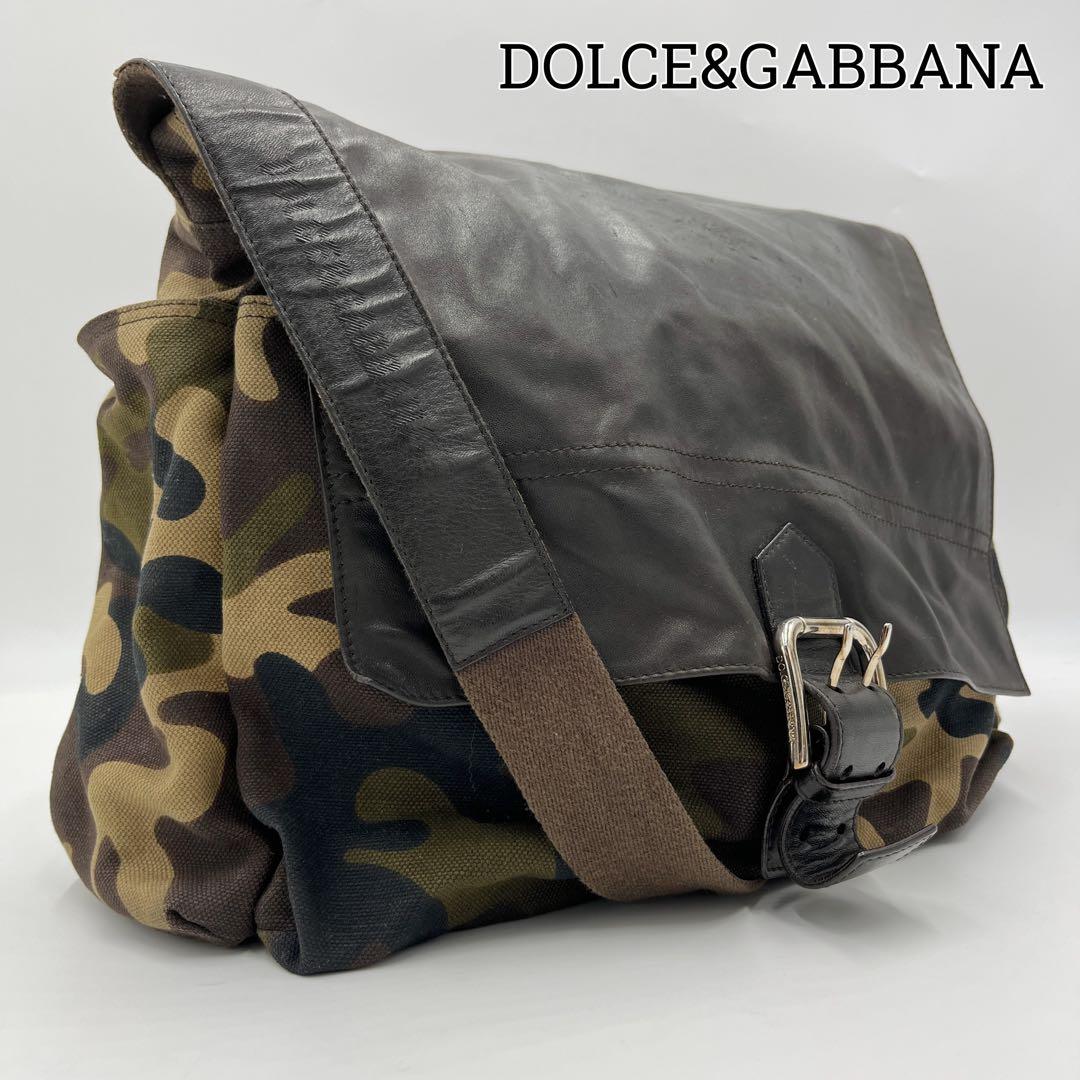 極美品】ドルチェアンドガッパーナDGメッセンジャー迷彩カモフラロゴ