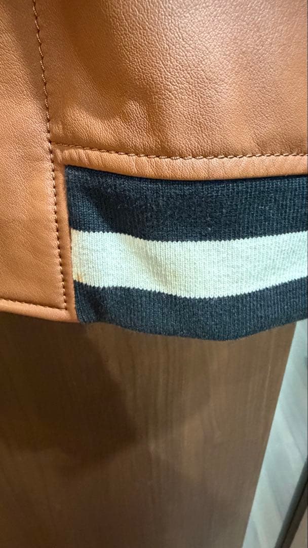 COACH レザースタジャン F86146 牛革 本革 スタジアムジャンパー