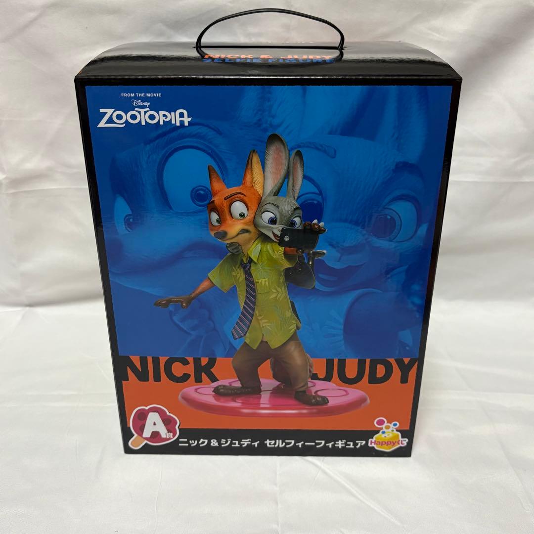 ズートピア一番くじ A賞 ニック&ジュディ セルフィーフィギュア Happy