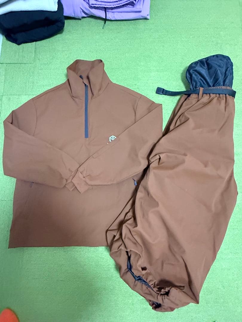 タオテック　スノーボード ウェア 上下セット M ブラウン