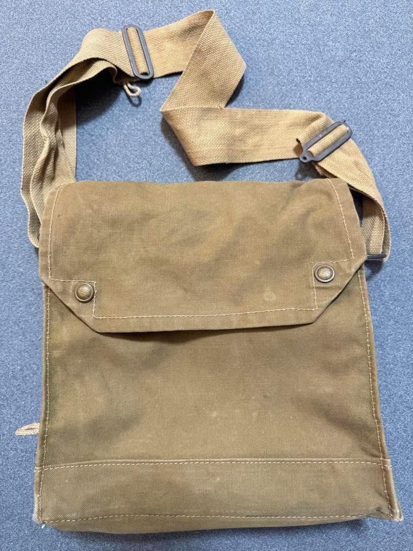 イギリス軍 実物 MkⅦ ガスマスクバッグ W.E.&S.LTD.