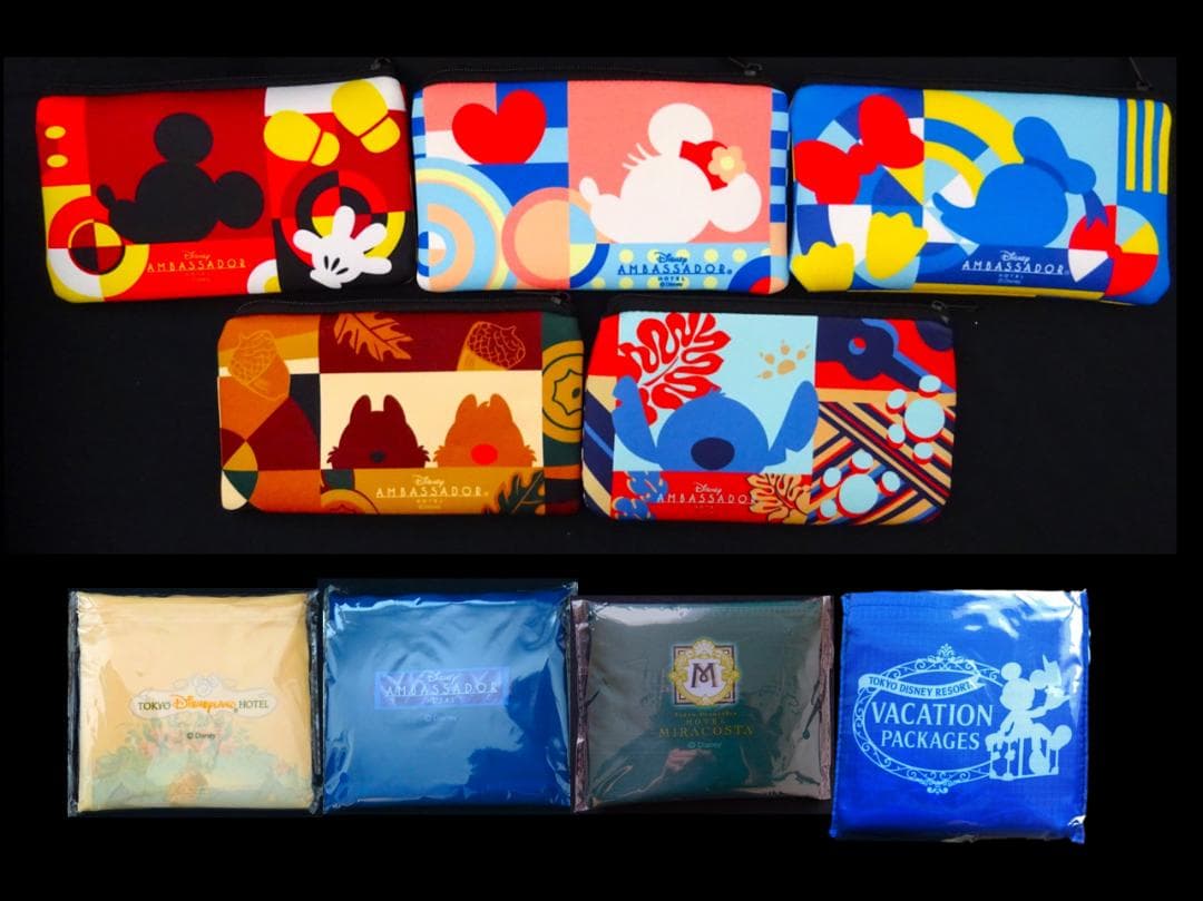 ディズニー　アメニティ　ホテル　ポーチ　エコバッグ