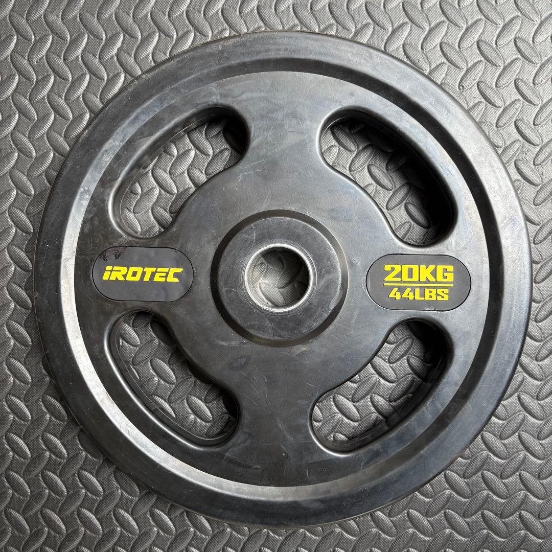 iROTEC アイロテック オリンピックラバープレート 20 kg ダンベル IROTEC（アイロテック） バーベル プレート オリンピック プレート