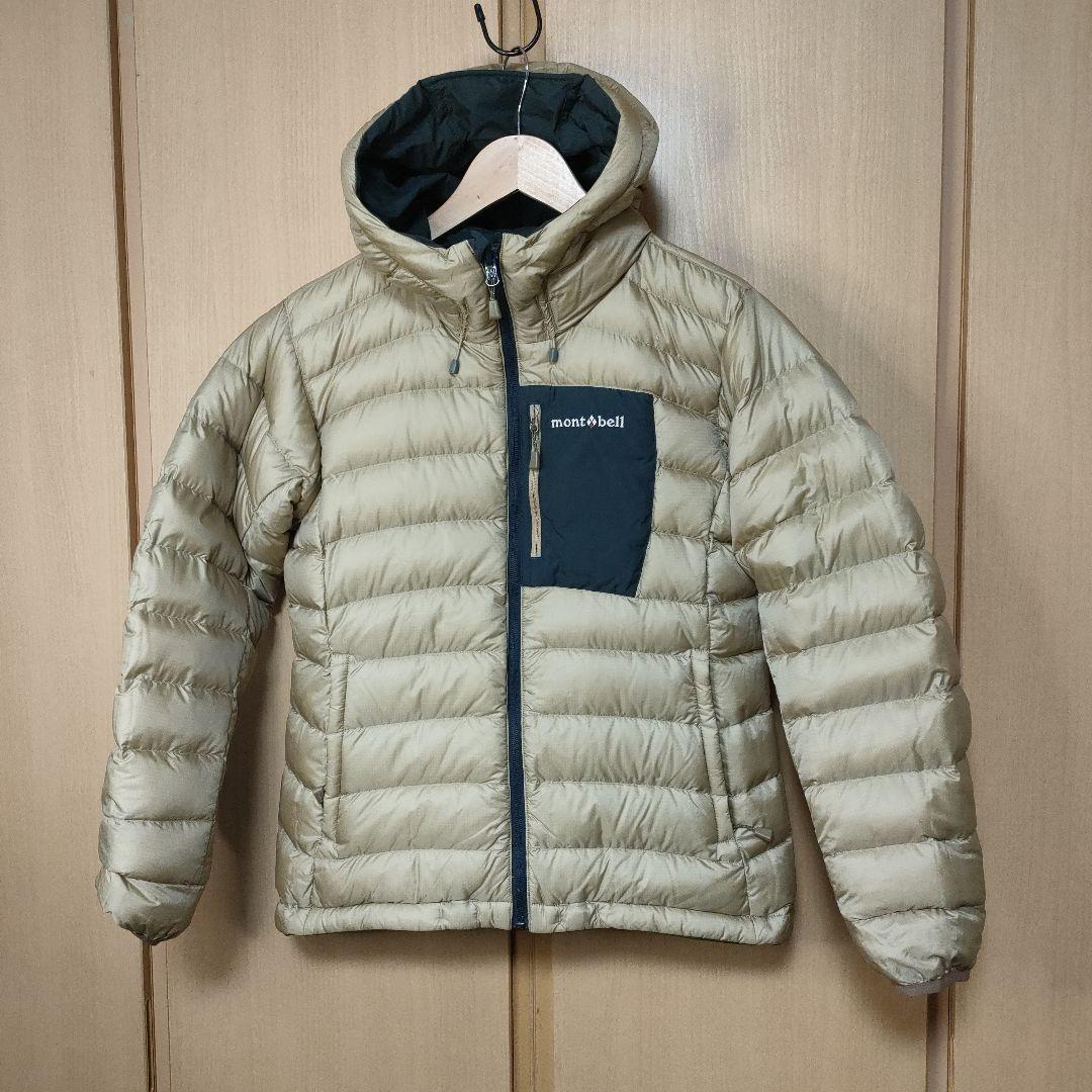 美品✨モンベル コロラドパーカ リバーシブルダウン ベージュ×グリーン