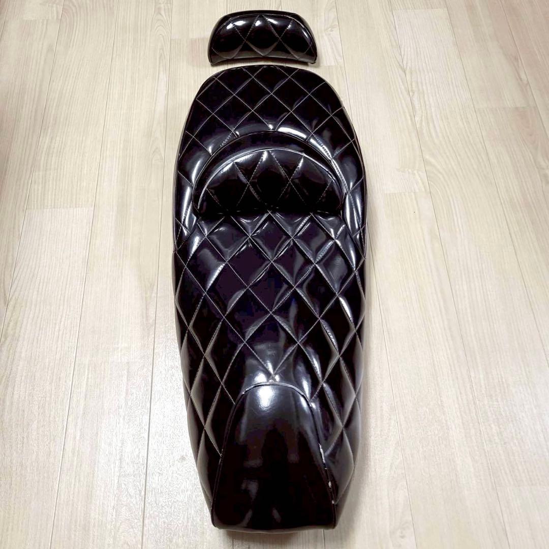 ヤマハ マグザム エナメル シート バックレスト付き 特】マグザム エナメル 張替えシートカバー 茶色 3点Set｜バイクパーツ