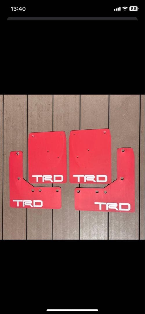 TRD 赤 マッドフラップ 4枚セット