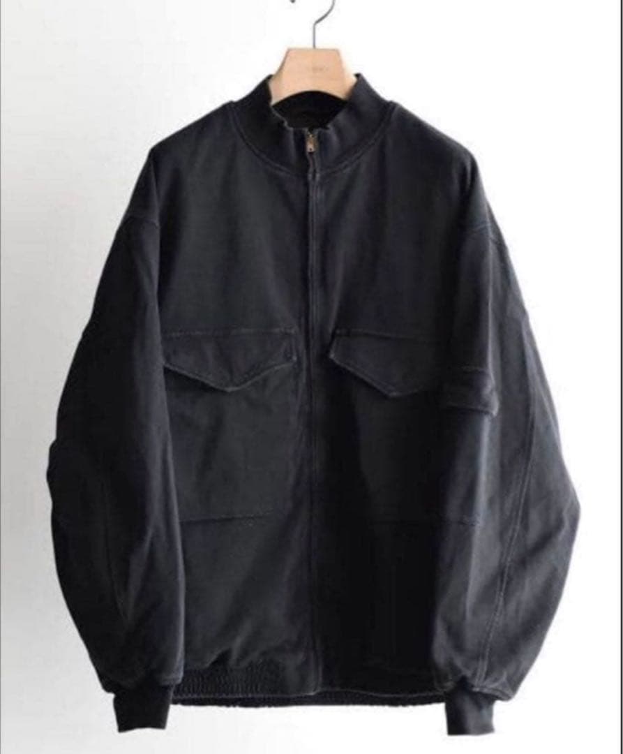 COMOLI 25AW コットンジャージ　G8ジャケット　BLACK サイズ1