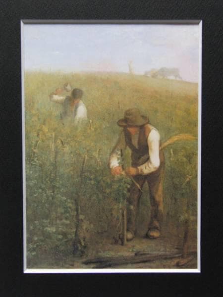 Jean-Franois Millet、葡萄畑にて、希少画集画、状態良好
