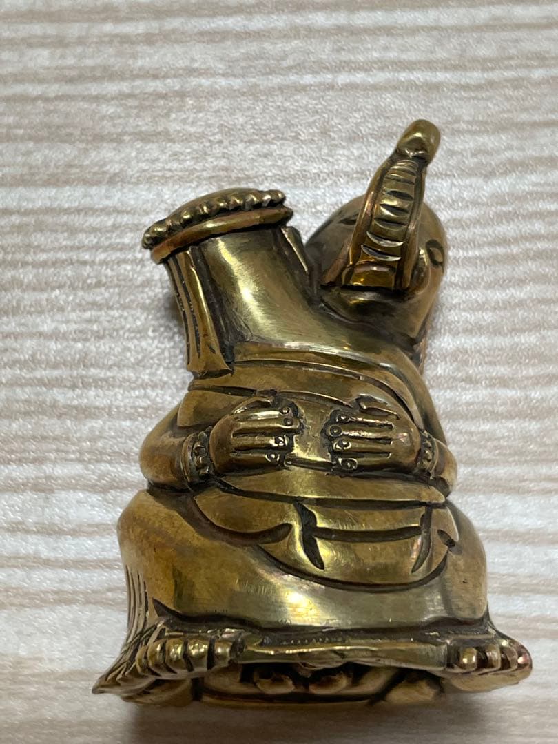 《 チベット密教　新品　1点物 》 オリジナル　真鍮製　ガネーシャ　聖天　秘仏