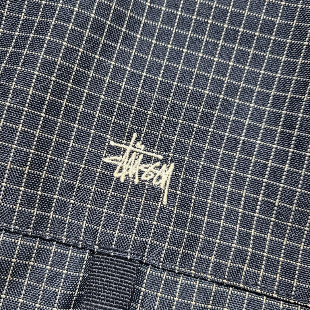 stussy old 90s 紺タグ ショルダーバッグ グラフチェック - メルカリ