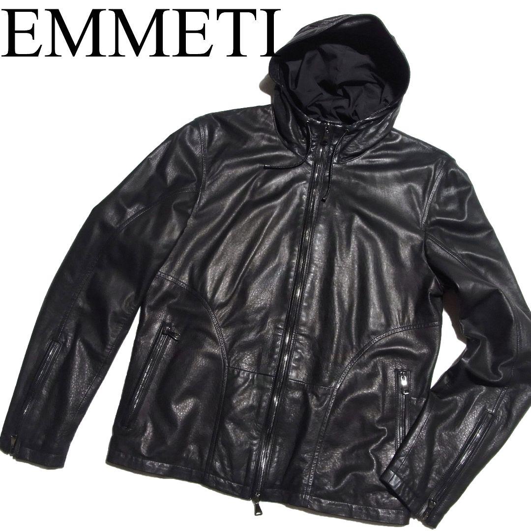 ring 別注 エンメティ ITALO イタロ ラムレザー ジャケット パーカー