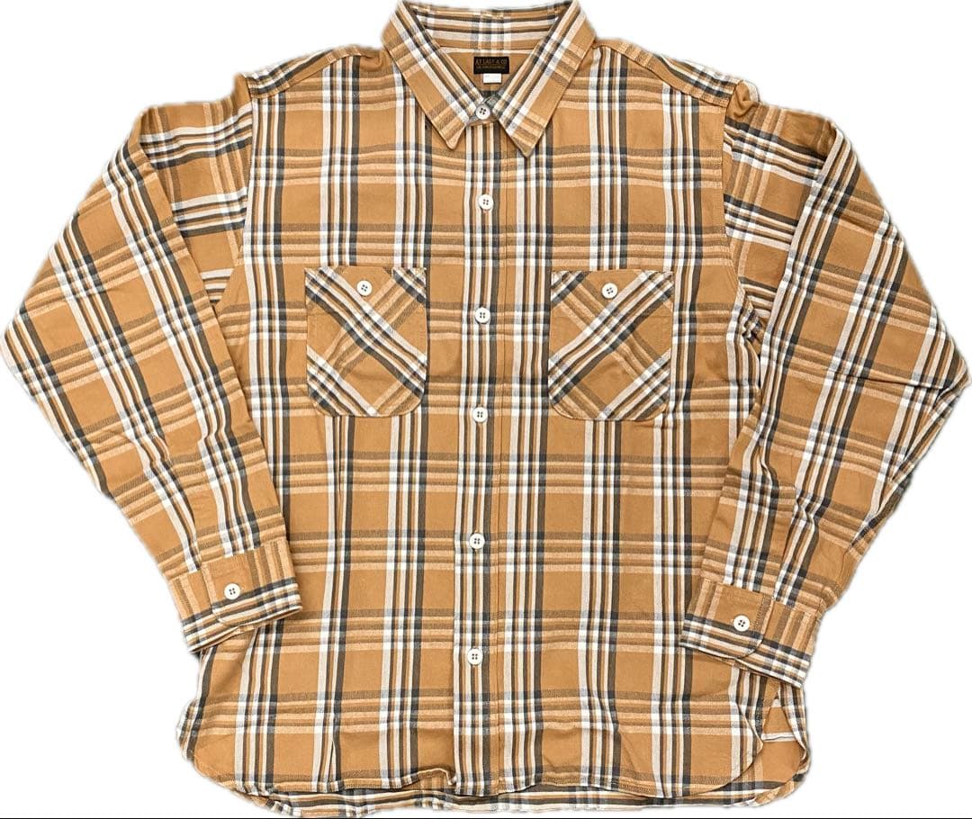 新品 マチ付 Atlast&co ヘビネル ヘビーネルシャツ 16 ビッグサイズ