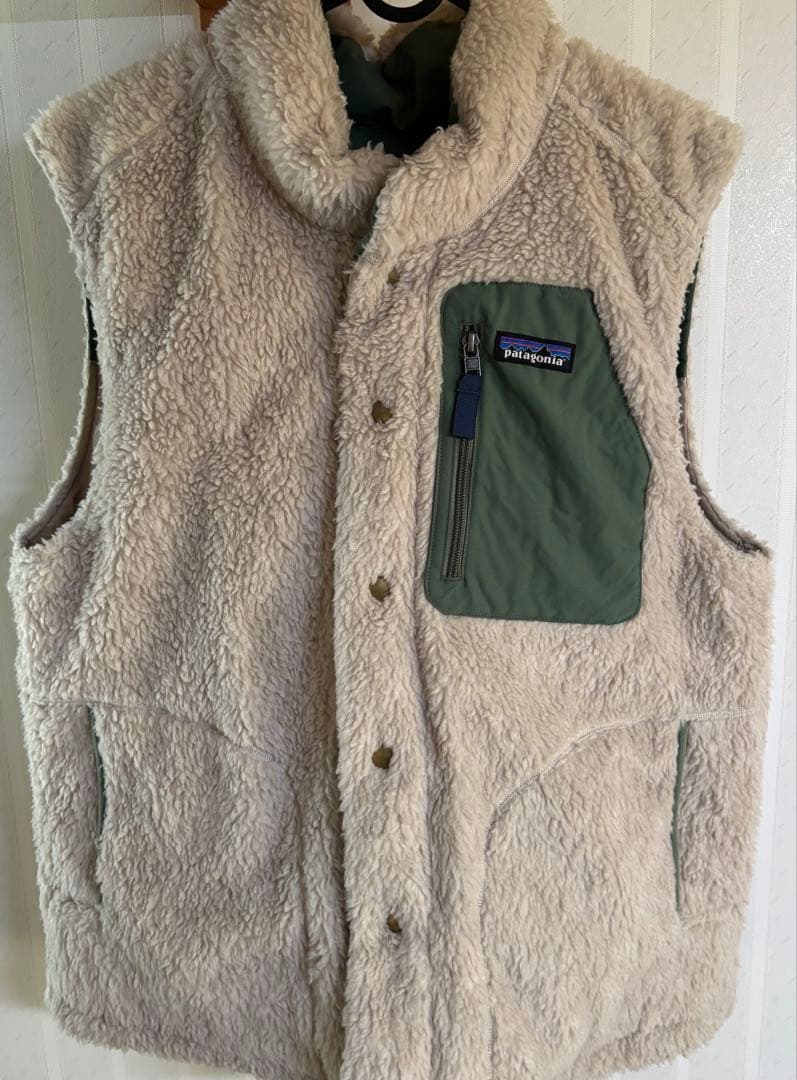 patagonia ベージュ/グリーン ベスト
