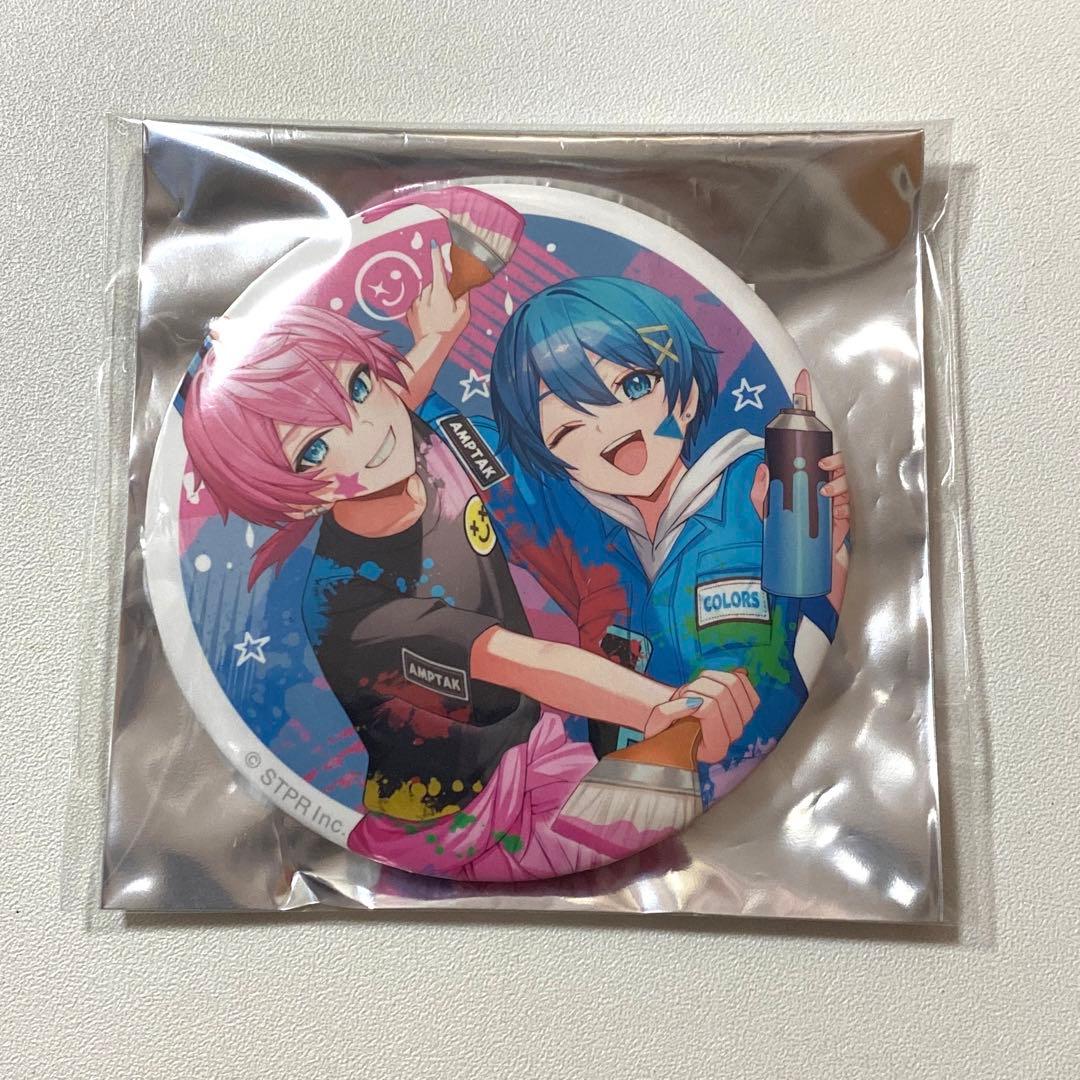 AMPTAKxCOLORS ちぐけちゃ ペア BIG缶バッジ ちぐさくん けちゃ - メルカリ