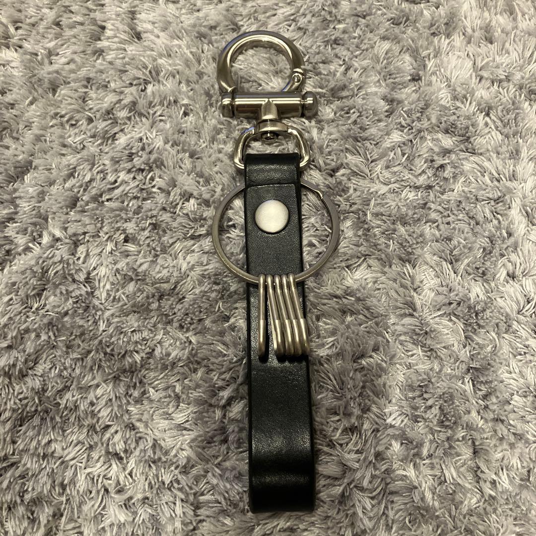 Hender Scheme 黒 レザー キーホルダー