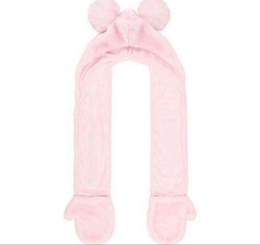 ディズニー マフラーキャップ ピンク ミッキー