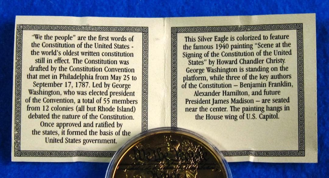 03年 カラー アメリカンシルバーイーグル 1オンス銀貨