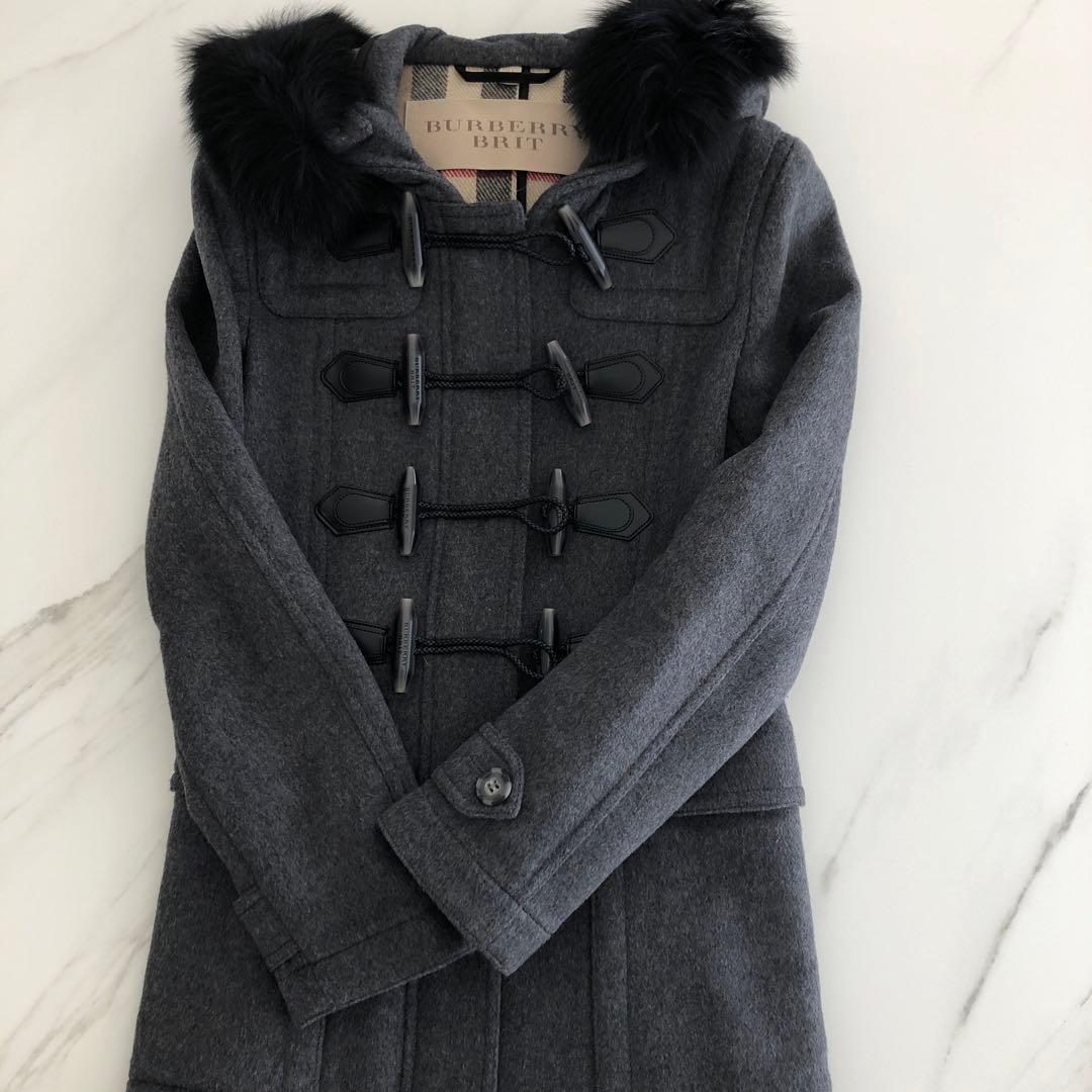 美品】バーバリーブリット ダッフルコート - メルカリ