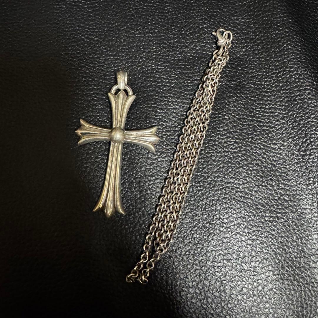 クロムハーツ NEチェーン24インチ ラージクロスwithベイル 正規品