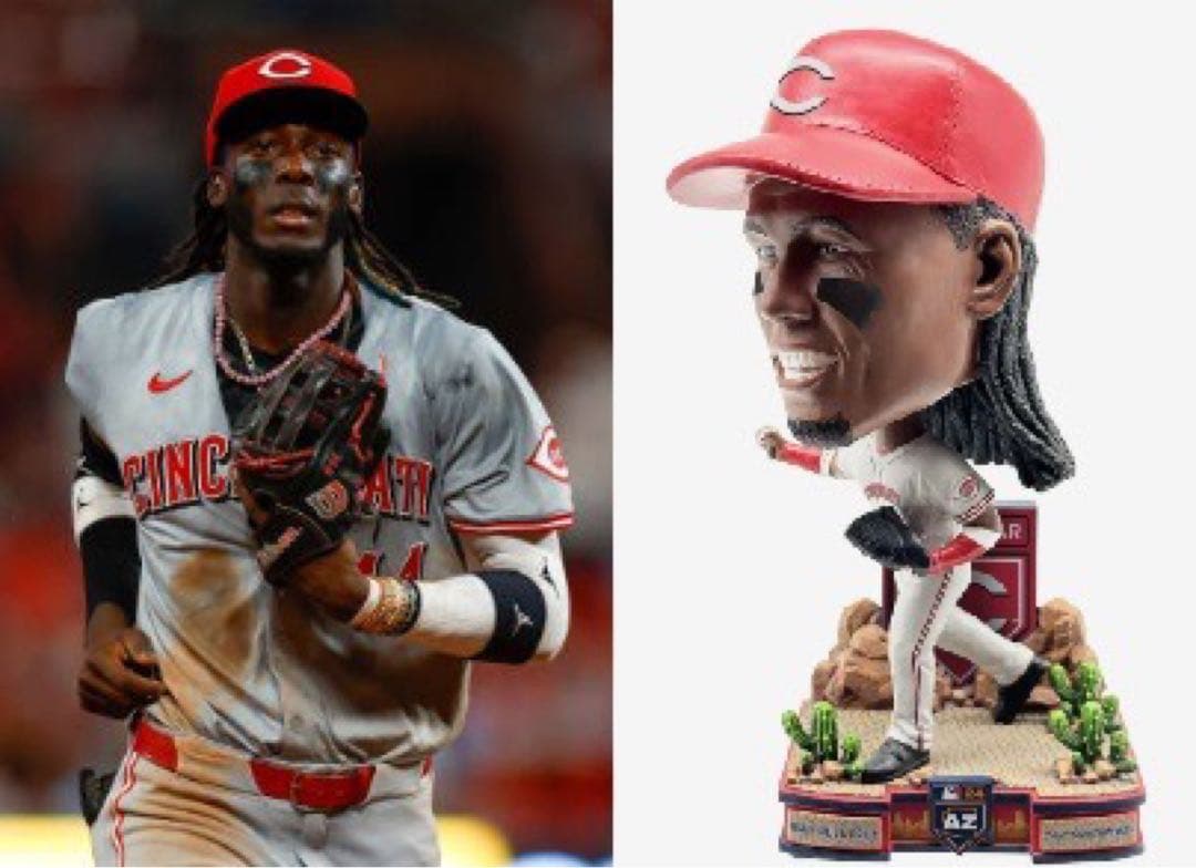 エリー・デラクルーズ　ボブルヘッド　MLB公式 レッズのエリー・デラクルーズ、ボブルヘッドデーに満塁打