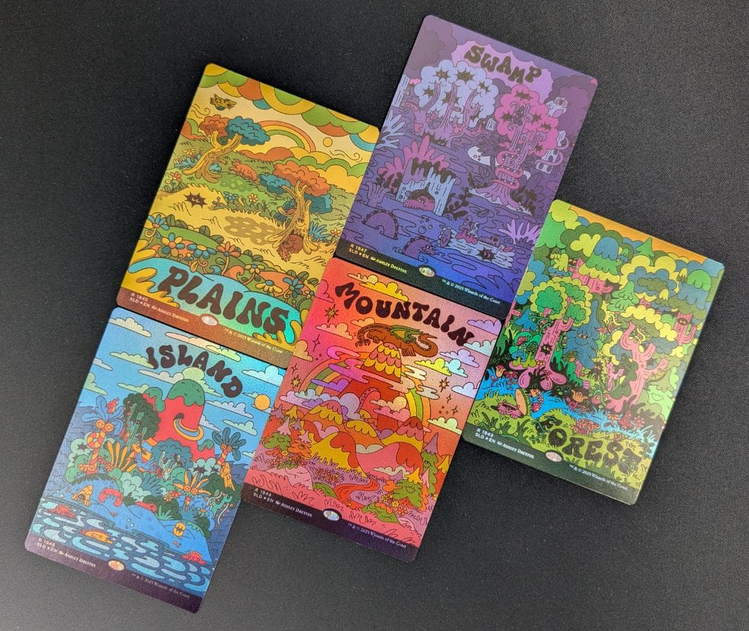 MTG 基本土地 平地/島/沼/山/森 Foil 5枚セット SLD