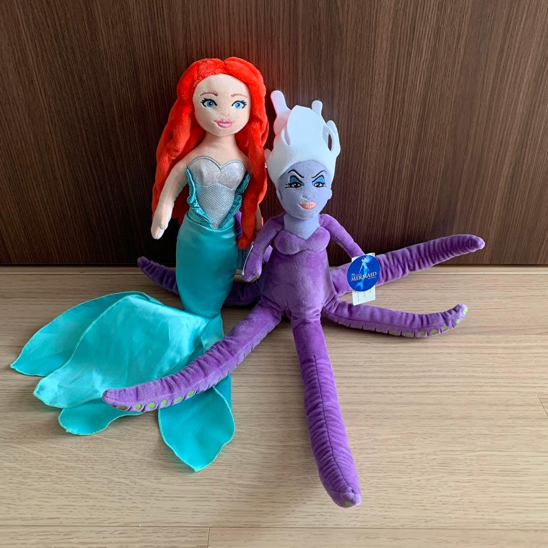 劇団四季 リトルマーメイド 会場購入ぬいぐるみ アリエル＆アースラ2体
