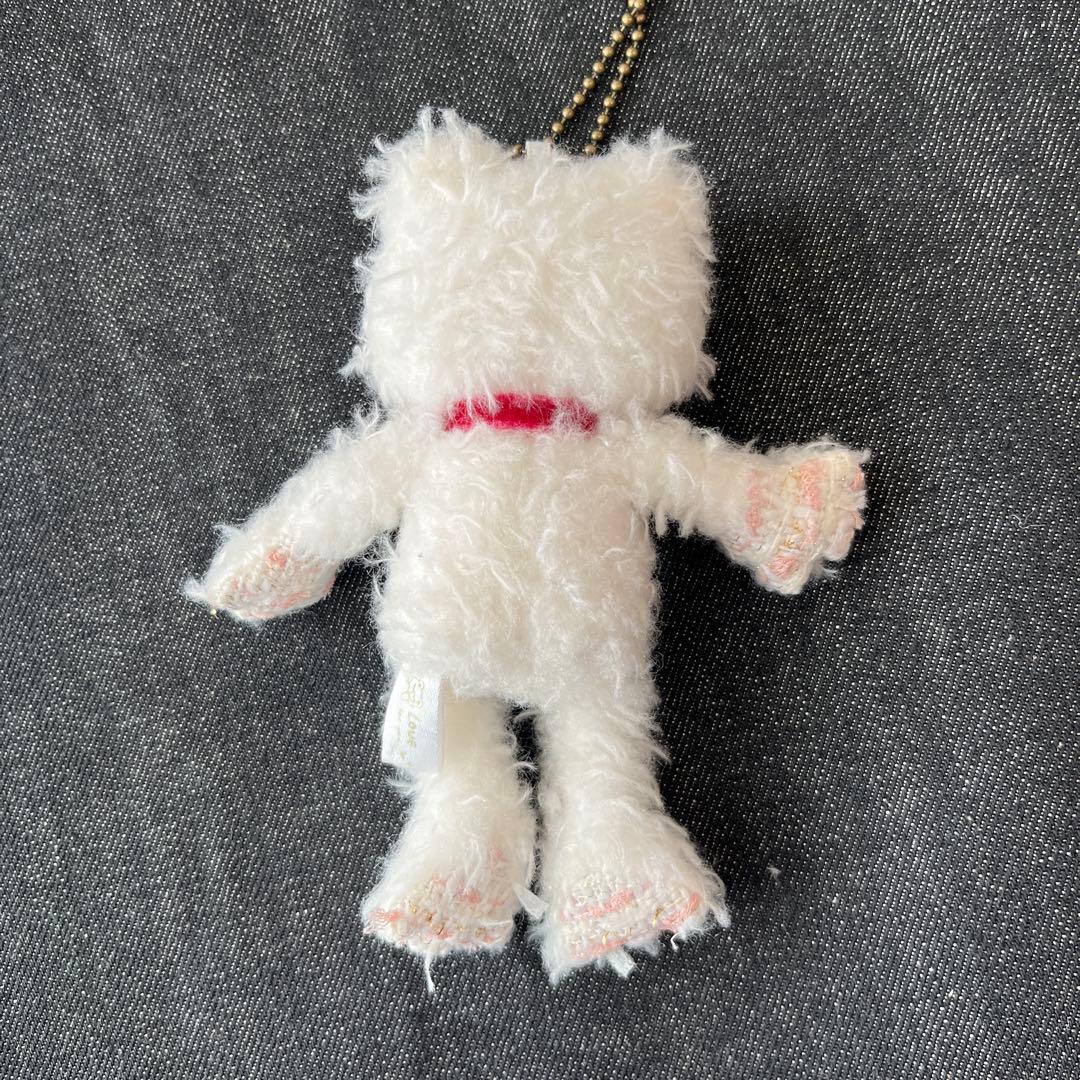 かえるのピクルス LOVE ツィード マスコット ぬいぐるみ ホワイト ラブ