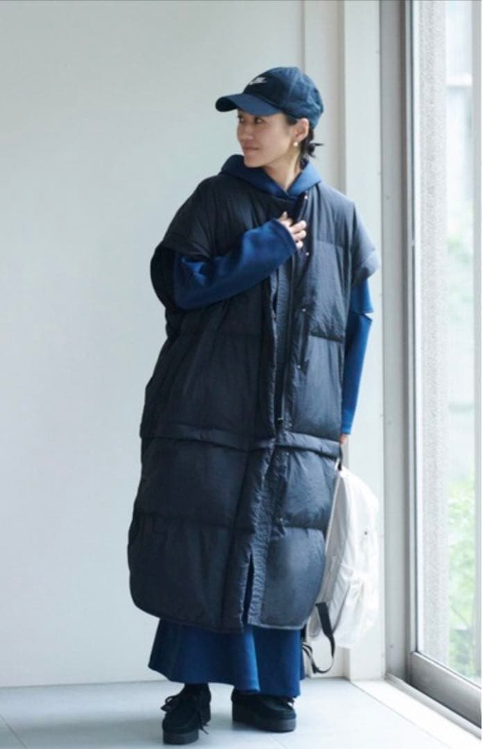 emmi atelier × 金子綾 マルチウェイロングダウン　ブラックサイズ0