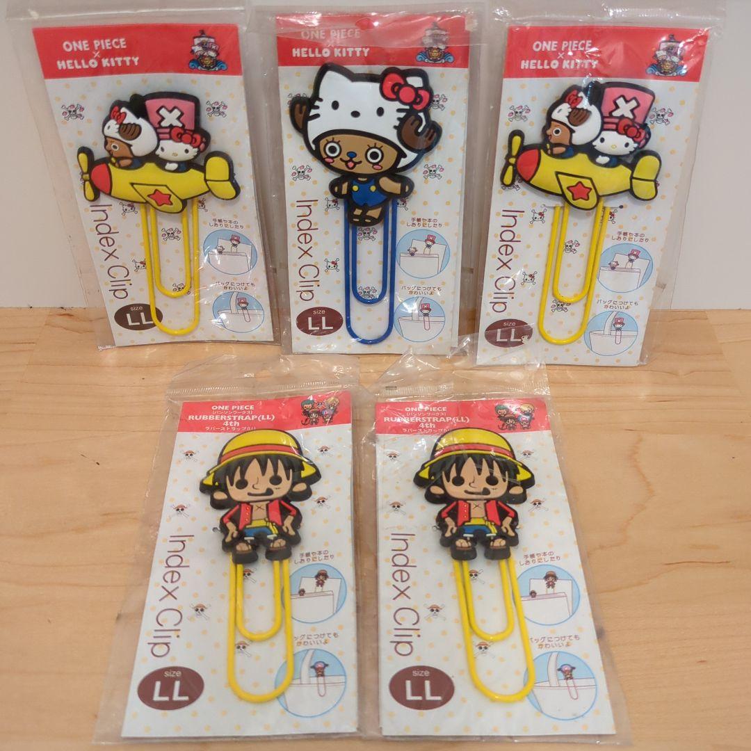 《希少》ONEPIECE ワンピース ハローキティ クリップ コラボ　5セット