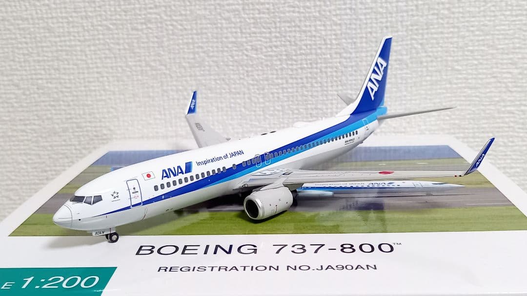 全日空商事製 1/200 ANA B737-800 JA90AN 完成品 Amazon.co.jp: 全日空商事 1/200 BOEING 737-800 JA90AN ダイキャスト