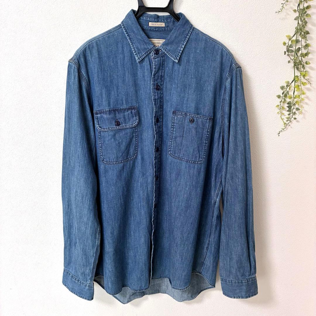 【レア】【美品】Polo Ralph Lauren インディゴデニムワークシャツ