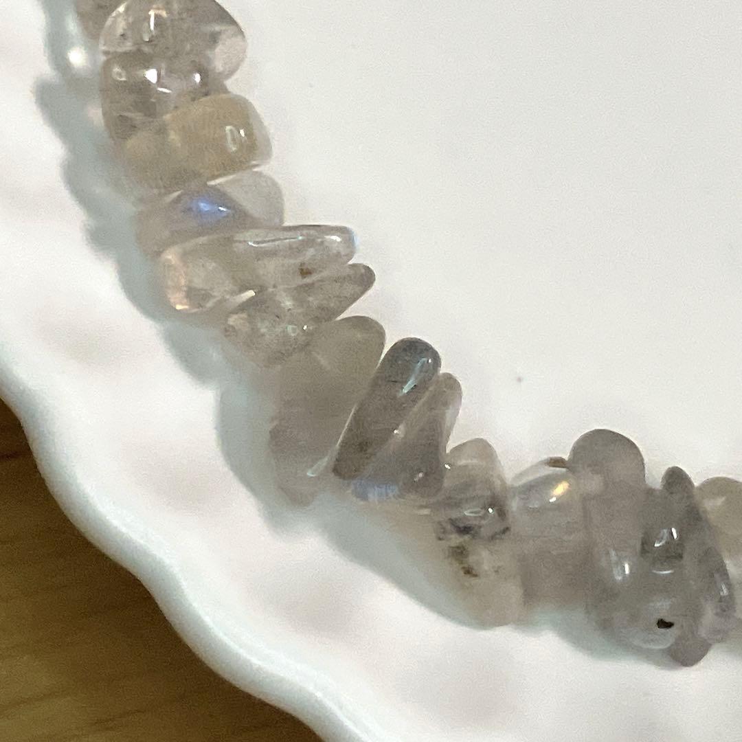 ラブラドライト細石ブレスレット 内径約16センチ - メルカリ