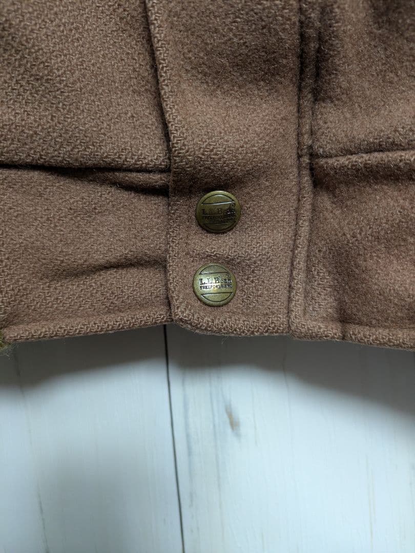 USA製 80s L.L.Bean ベージュ ウールジャケット　u11