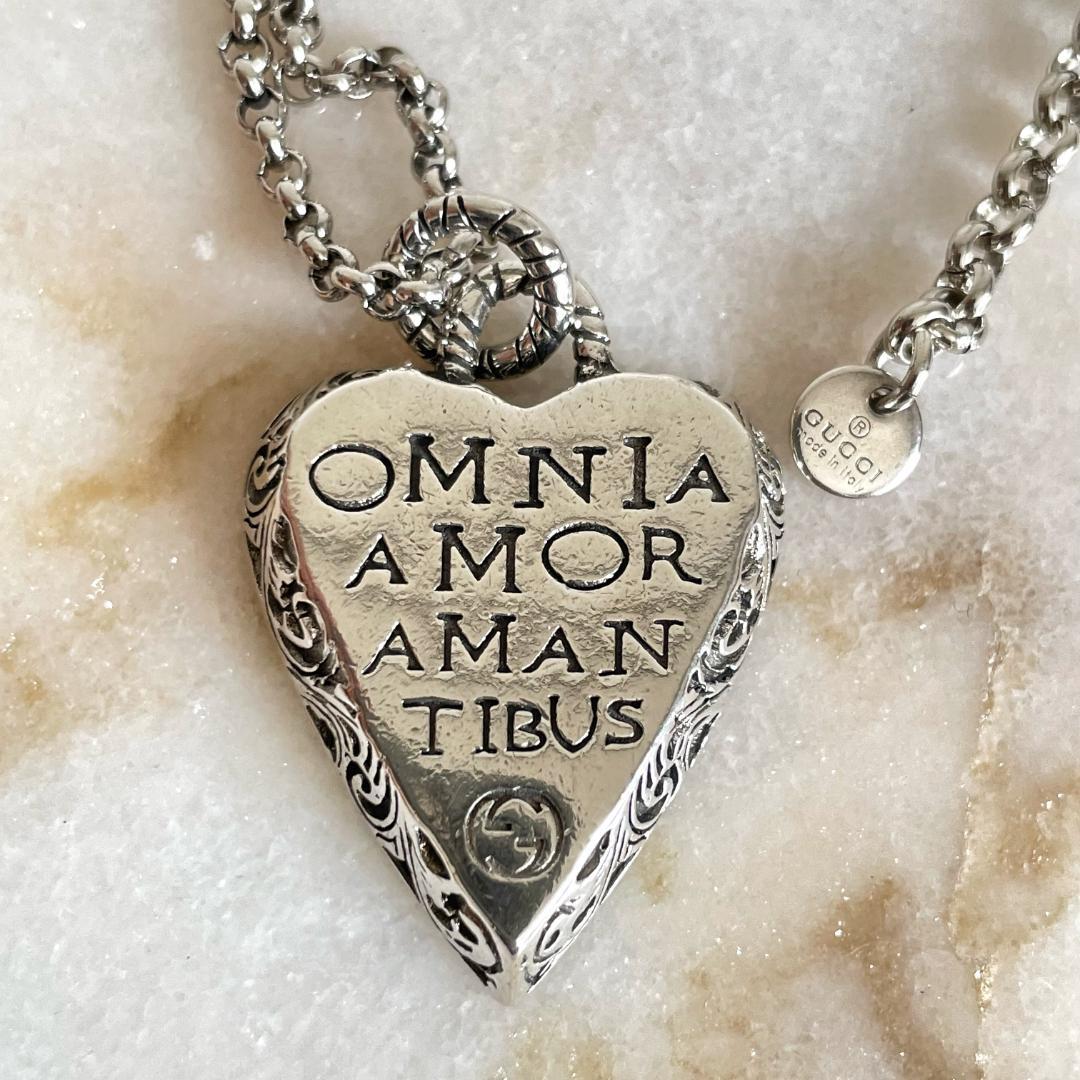 4550 GUCCI グッチ アラベスク ハート シルバー925 ネックレス - メルカリ