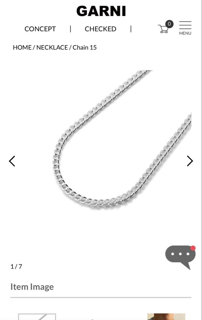 GARNI Chain 15 ネックレス　本日中限り値下げしてます。