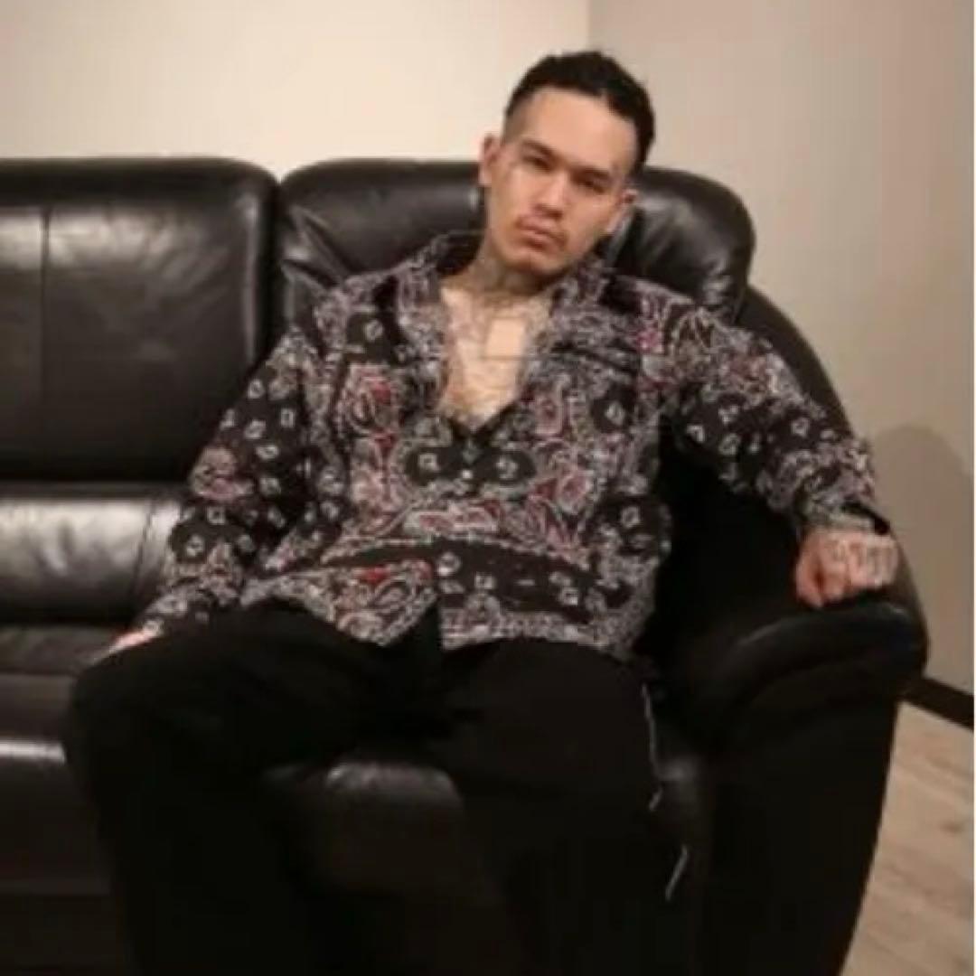 YZERR着用 MIYAGI HIDETAKA×SUGATA ペイズリーシャツ