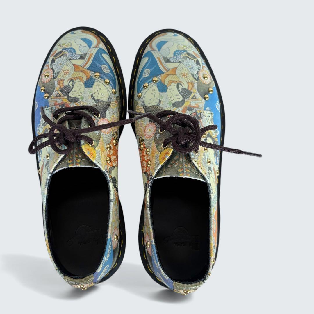 未使用級 ドクターマーチン 浮世絵 コラボ JAPAN 3ホール 革靴 - メルカリ