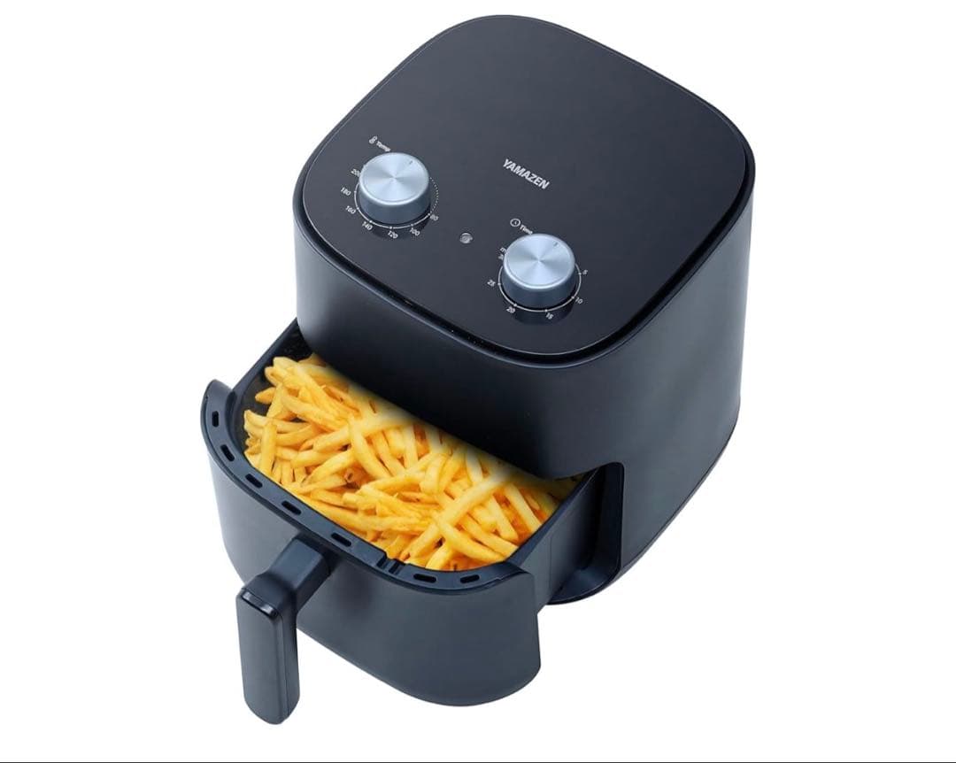 山善　ノンフライヤー 4.5L 大容量 電気フライヤー ノンオイル