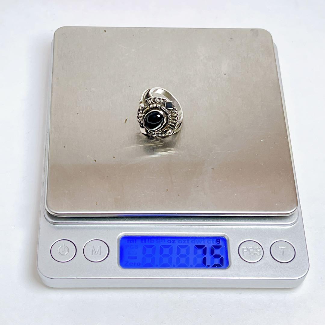 ジョージジェンセン オニキス ヴィンテージ リング 925 419 9号