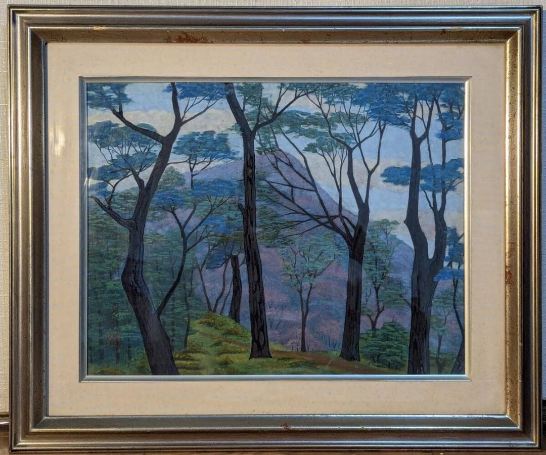 【真作】絵画　杉浦光道　日本画6号　女峯への径　澄み渡る自然の息吹　U103