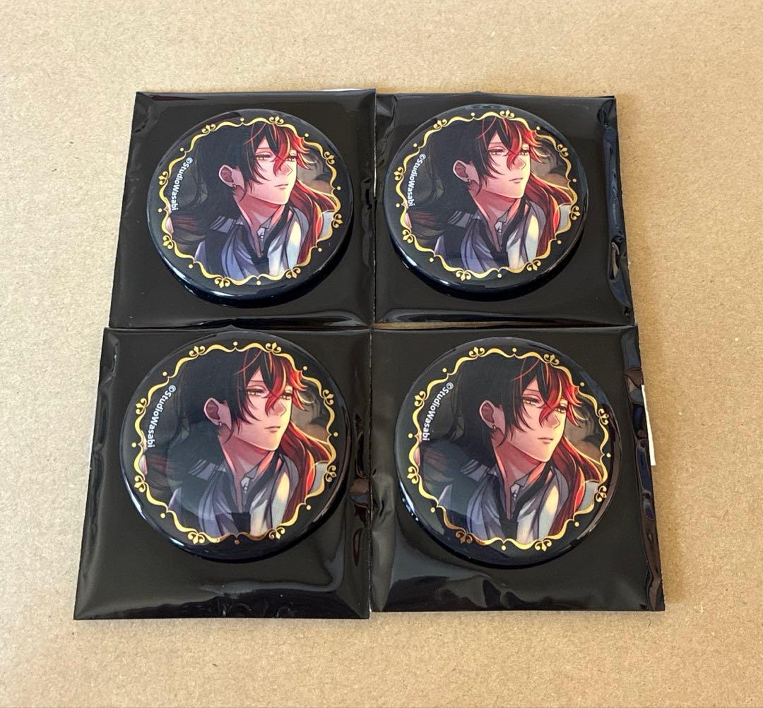 悪魔執事と黒い猫 ルカス 缶バッジ 4点 4周年 アニメイト あくねこ