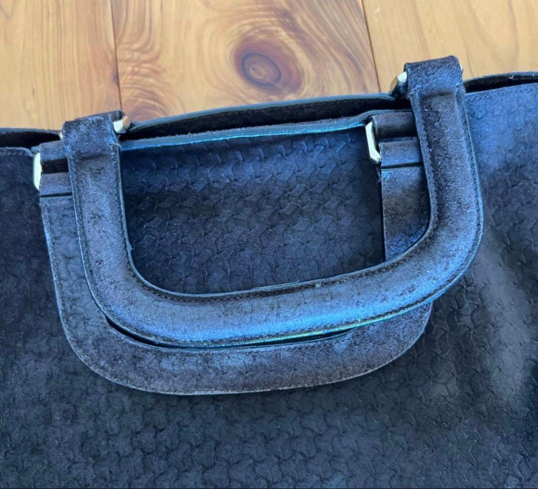 ジルサンダー JII SANDER スエードトートバッグ 2WAY ブラウン