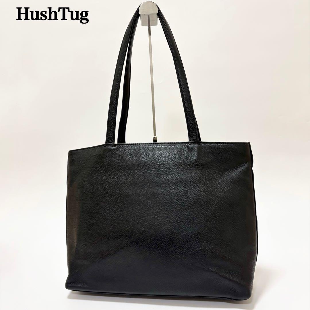 美品　ハッシュタグ　トートバッグ　本革　オールレザー　肩がけ　A4 黒