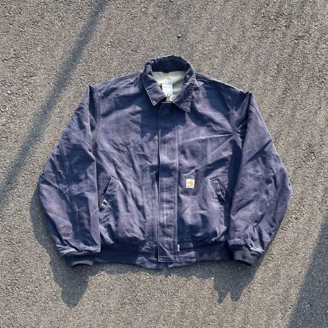 て*つ様 【希少】Carhartt サンタフェ型　ジャケット ネイビー usa製