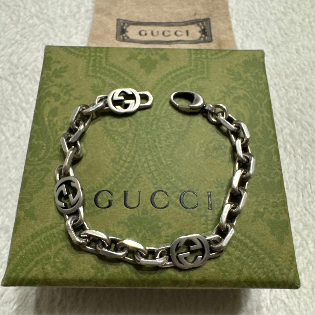 GUCCI インターロッキング チェーンブレスレット