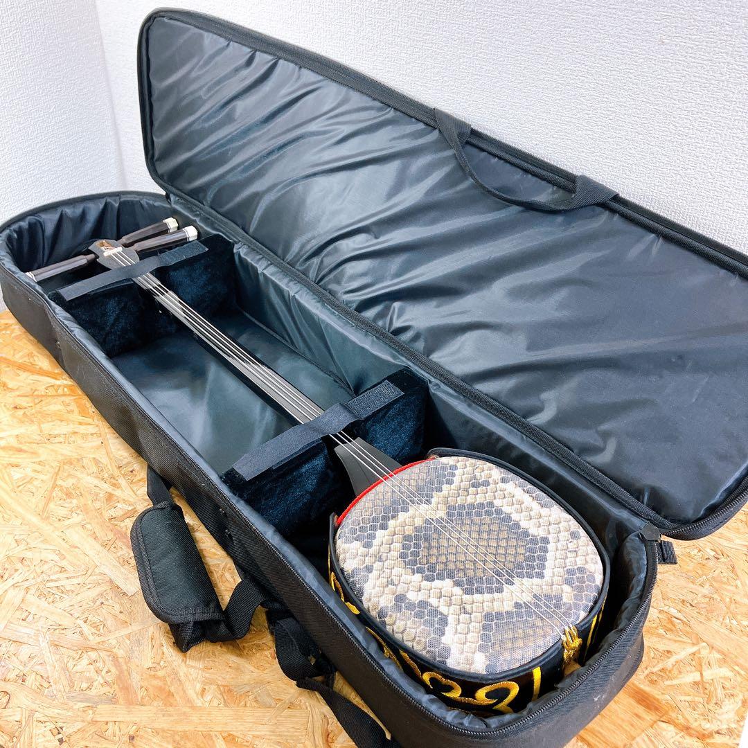 沖縄 三線 人工皮革 蛇柄 ソフトケース 和楽器 民謡楽器 沖縄民謡 沖縄三線 沖縄三線 ソフトケース 初心者 入門 弦楽器 和楽器 人工革 蛇 工四合