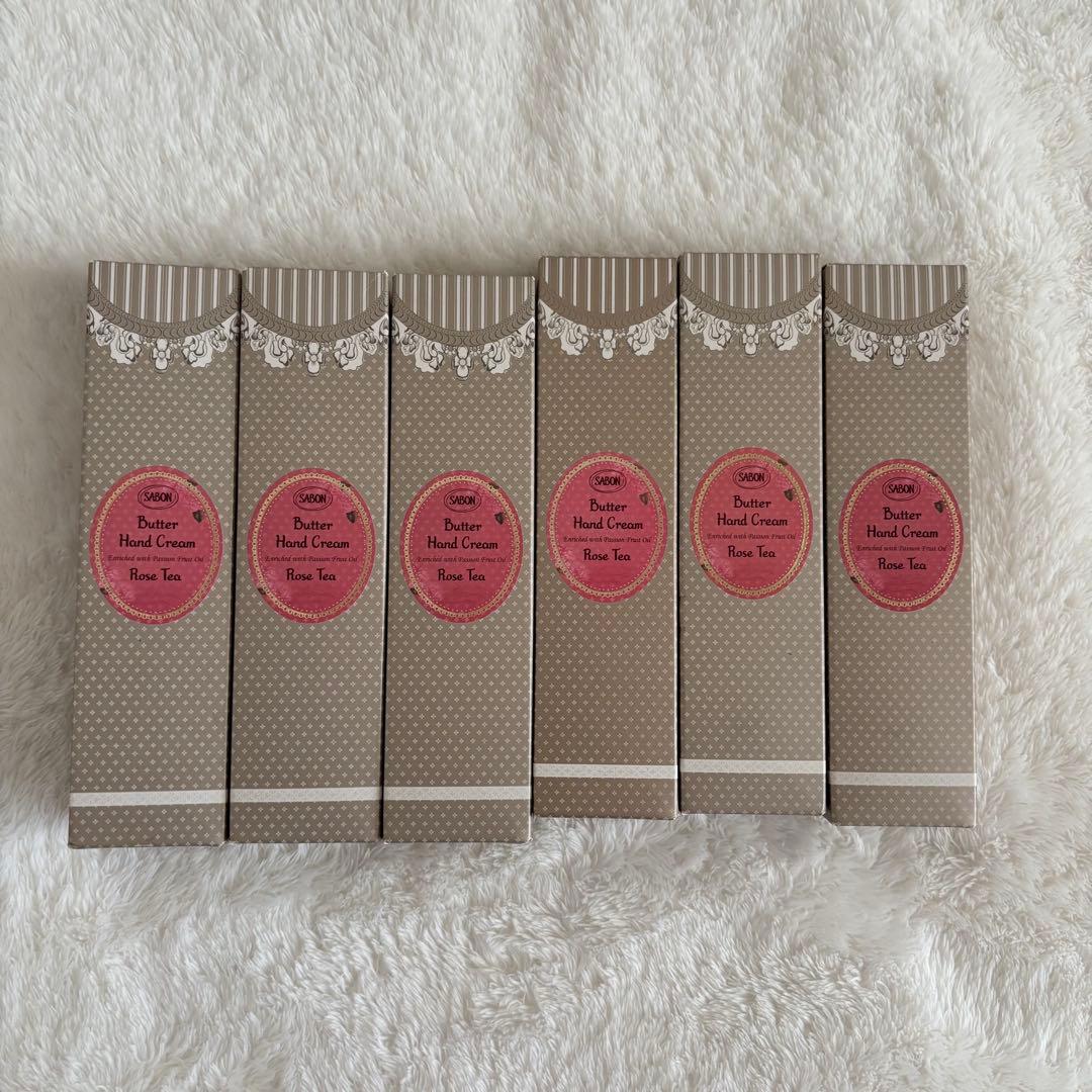 サボン バターハンドクリーム ローズティー 75ml 6個