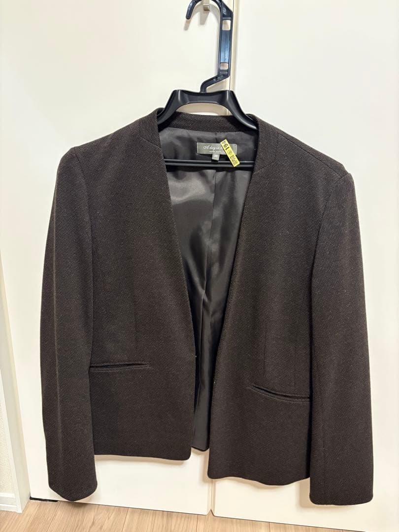 ダークブラウン　パンツスーツ 上下セット