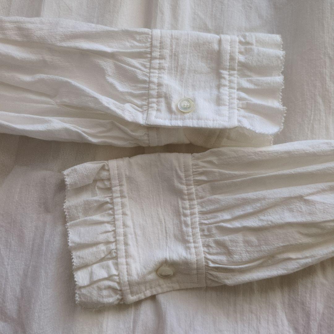 美品✨️BEARDSLEYビアズリー上品大人可愛い24SSフリル衿ブラウス